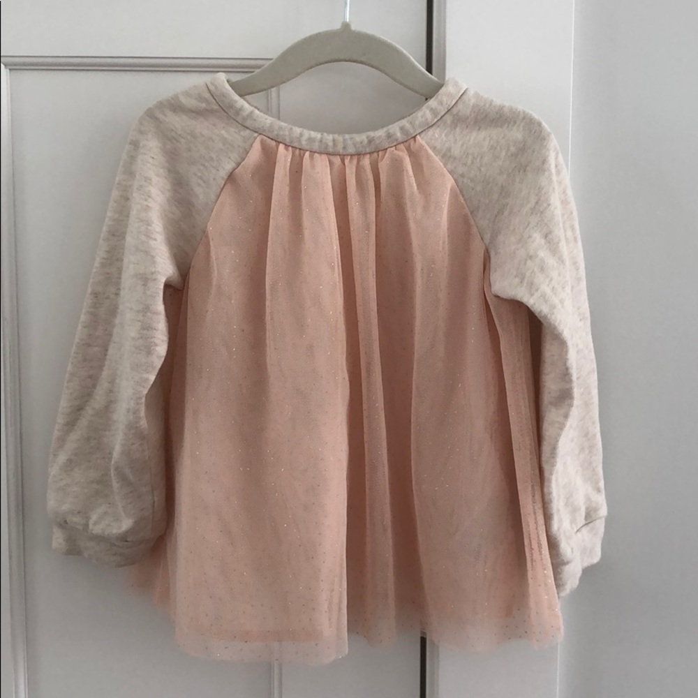 BanyGap sweatshirt and tulle top